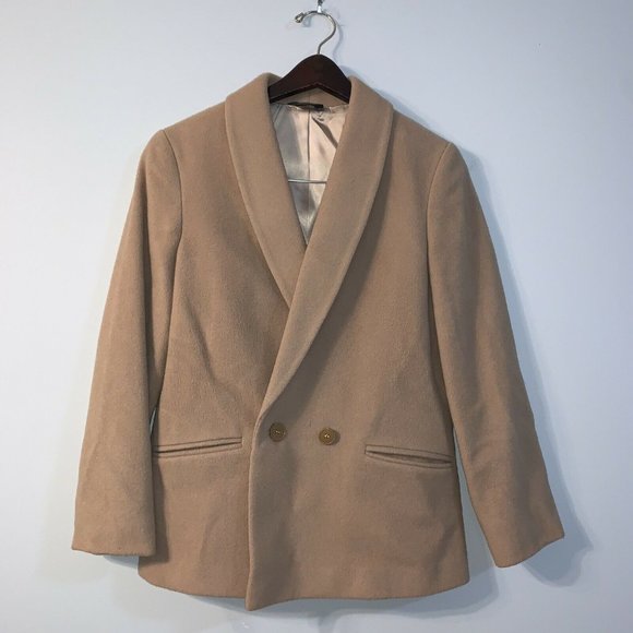 RARE George Taglianetti 100% pure wool beige coat S mark of the worlds best - Picture 2 of 10